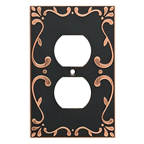 Franklin Brass W35071-VBC-C Classic Lace Single Duplex Wall Switch Plate/Cover, Bronze With Copper Highlights